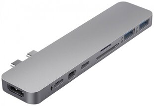 HyperDrive Hyper PRO 8-in-2 USB-C jaotur / HDMI / DP / USB-CA / GRA цена и информация | Адаптеры и USB-hub | kaup24.ee
