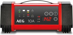 AEG Automotive 97024 mikroprotsessori akulaadija LT 10 ampeur 12/24 V, 9-astmeline, toiteallikas, automaatne temperatuuri kompenseerimine hind ja info | Lisaseadmed | kaup24.ee