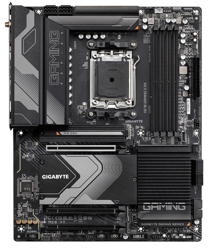 Mainboard|GIGABYTE|AMD X670|SAM5|ATX|Memory DDR5|Memory slots 4|1xPCI-Express 3.0 16x|1xPCI-Express 4.0 16x|2xM.2|1xHDMI|4xUSB 2.0|8xUSB 3.2|1xUSB-C|1 цена и информация | Emaplaadid | kaup24.ee