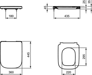 Wc prill-laud I.Life B IdealStandard Soft Close hind ja info | WC-poti tarvikud | kaup24.ee