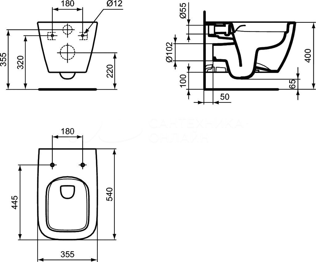 Wc-pott seinapealne I.Life B IdealStandard Rimless цена и информация | WС-potid | kaup24.ee