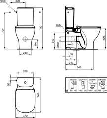 Wc pott Tesi IdealStandard, must hind ja info | WС-potid | kaup24.ee