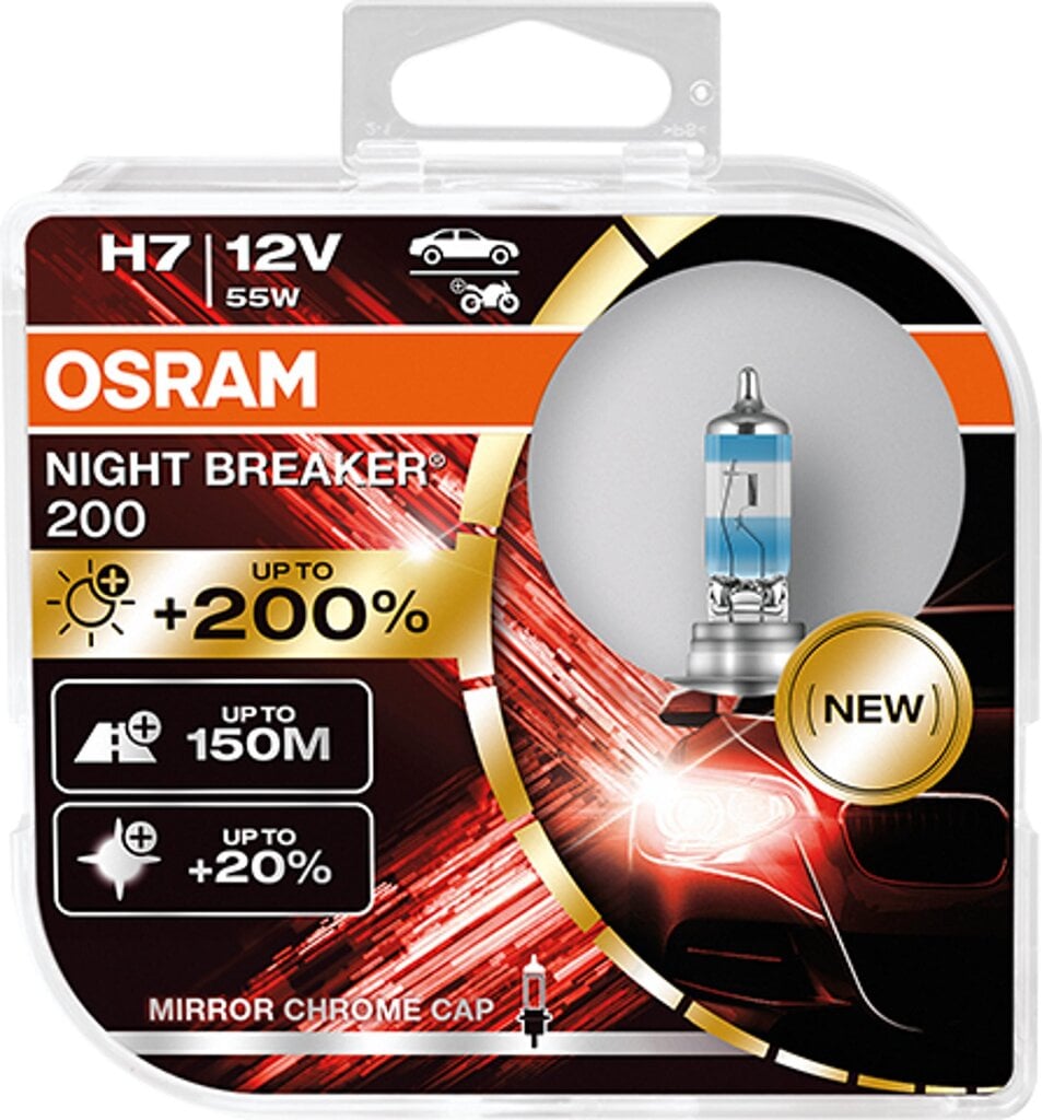 Auto pirnid Osram Night Breaker 200 H7, 2 tk hind ja info | Autopirnid | kaup24.ee