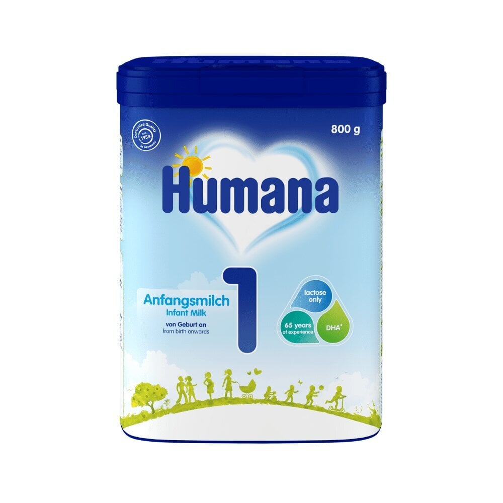 Piimasegu Humana 1, 800 g цена и информация | Eriotstarbelised piimasegud | kaup24.ee