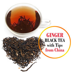 Eksklusiivne Hiina must tee Mao Feng koos tipsi (pungadest) ja loodusliku ingveriga, Ginger Black tea with tips, PT 80 g hind ja info | Tee | kaup24.ee