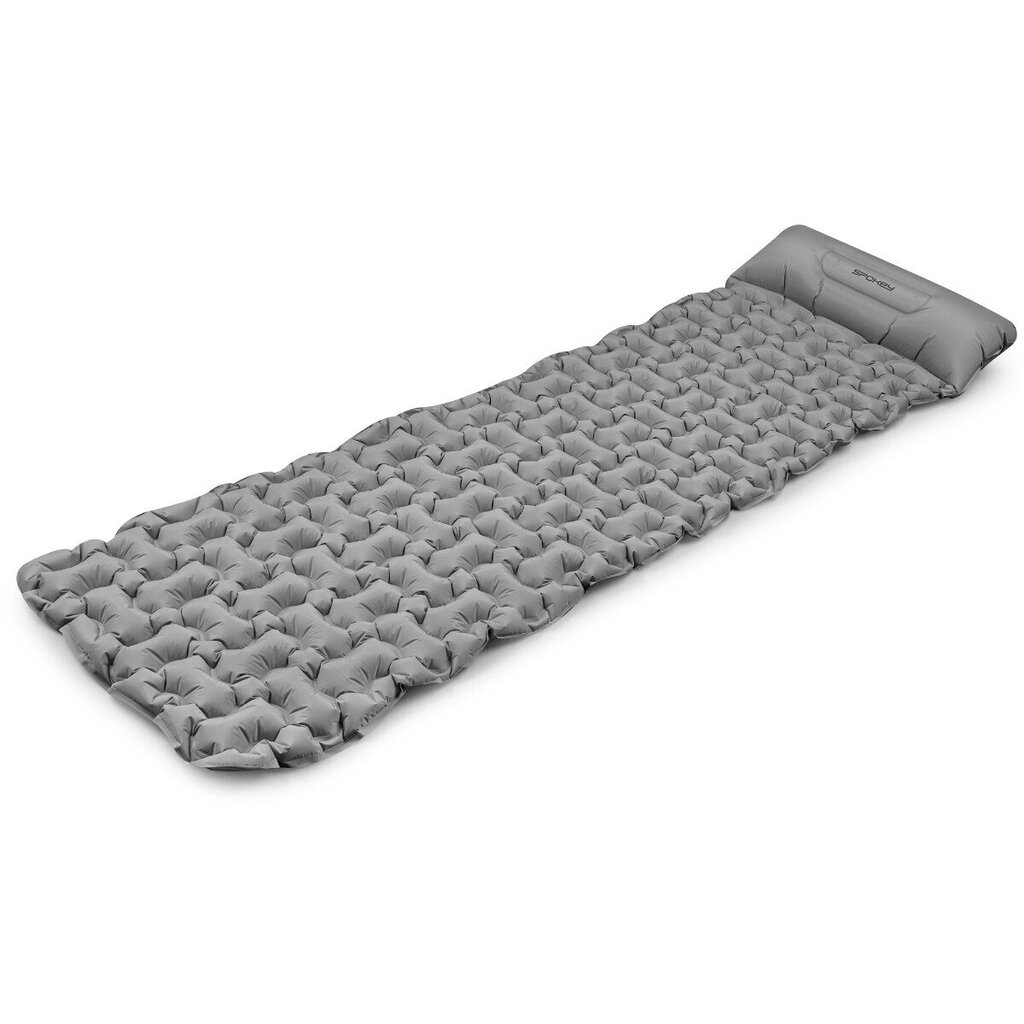 Täispuhutav matt Spokey Air Bed, ühene, 213x62 cm, hall цена и информация | Matkamadratsid, matkamatid | kaup24.ee