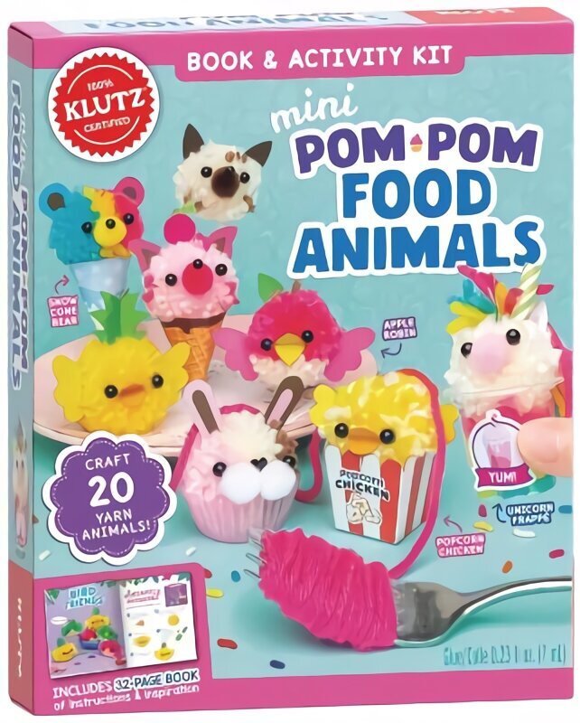 Mini Pom-Pom Food Animals цена и информация | Noortekirjandus | kaup24.ee