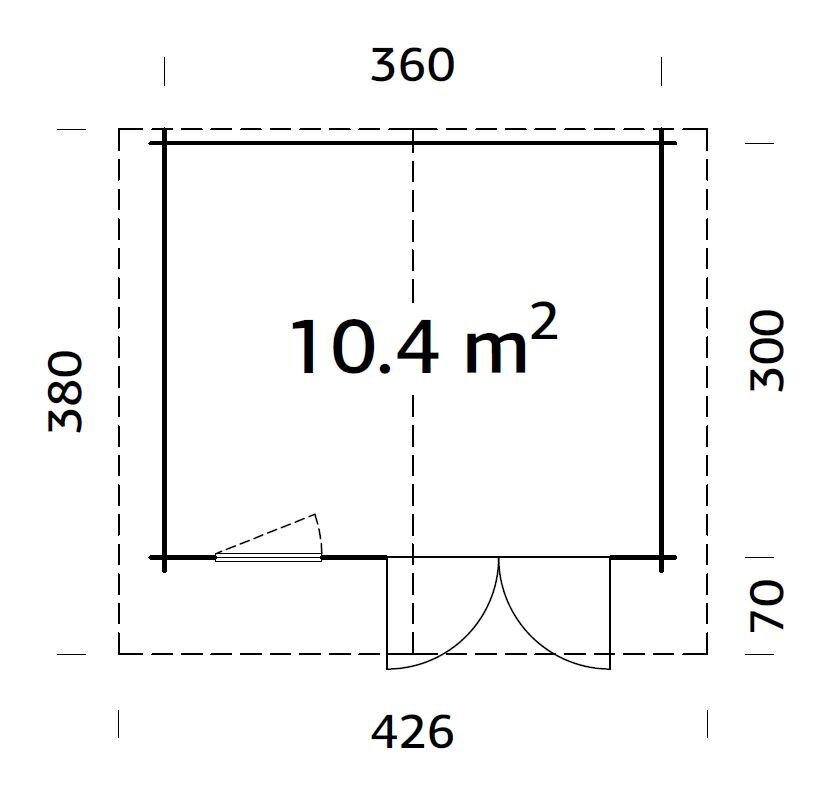 Aiamaja Emma 10,4 m² цена и информация | Kuurid ja aiamajad | kaup24.ee