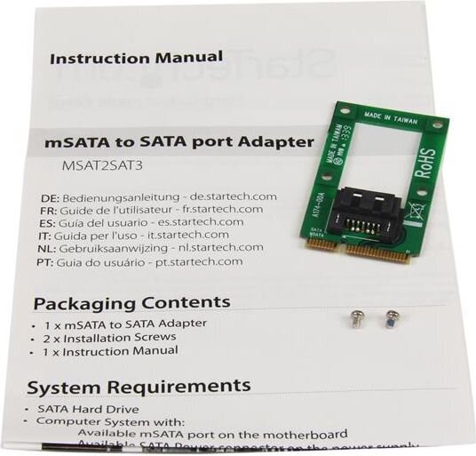 Sata Startech MSAT2SAT3 hind ja info | Komponentide tarvikud | kaup24.ee