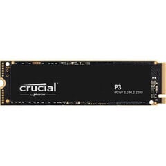 SSD|CRUCIAL|P3|500GB|M.2|PCIE|NVMe|3D NAND|Write speed 1900 MBytes/sec|Read speed 3500 MBytes/sec|TBW 110 TB|CT500P3SSD8 цена и информация | crucial Компьютерная техника | kaup24.ee