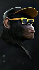 Алмазная мозаика обезьянка в очках 30х50 см цена и информация | Алмазная мозаика | kaup24.ee