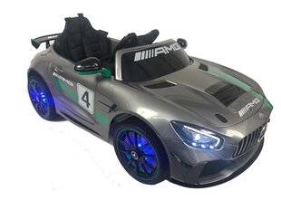 Laste elektriauto Mercedes-Benz GT4 12v MP4 puutetundliku ekraaniga, kõrgläikega hõbe hind ja info | Laste elektriautod | kaup24.ee