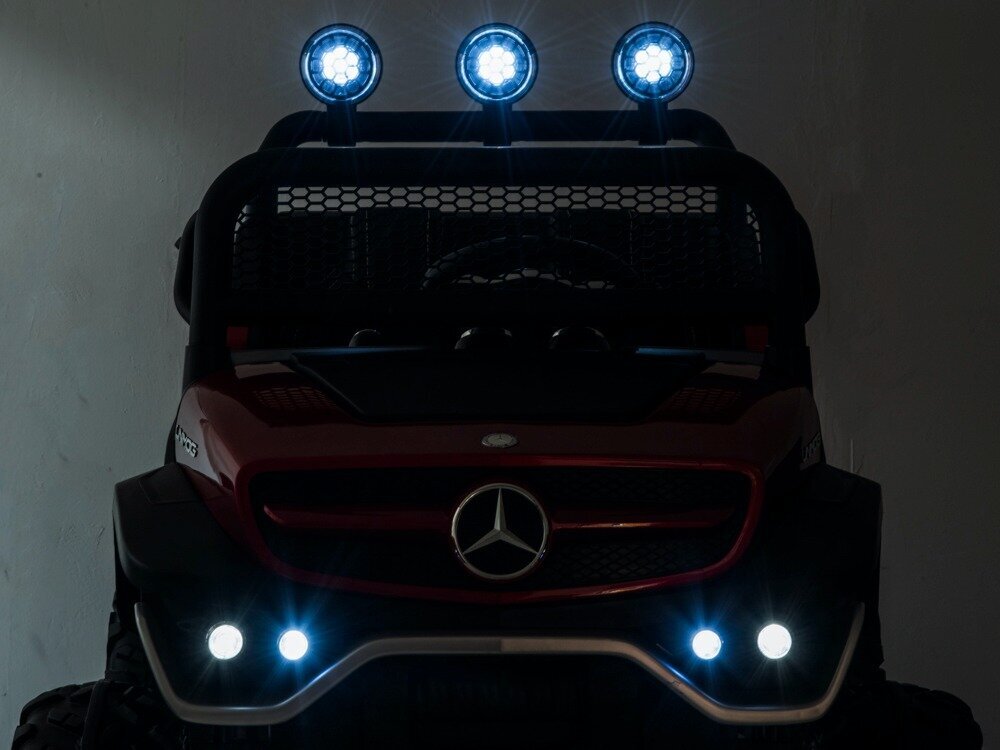 Laste elektriauto Mercedes Unimog, 12v, punane цена и информация | Laste elektriautod | kaup24.ee
