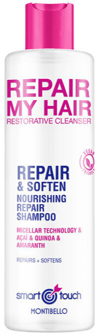 Šampoon Montibello Smart Touch Repair & Soften (300 ml) hind ja info | Šampoonid | kaup24.ee