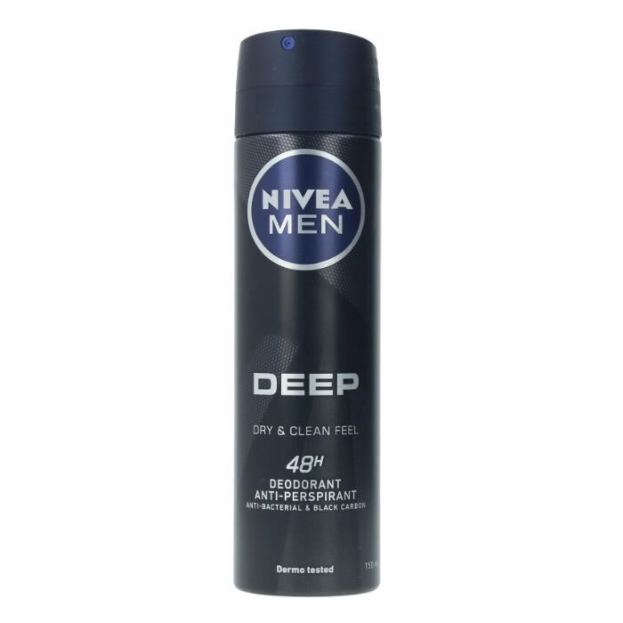 Pihustav deodorant Men Deep Black Carbon Nivea (150 ml) hind ja info | Deodorandid | kaup24.ee