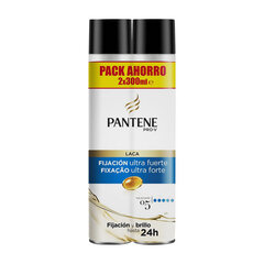 Лак экстра сильной фиксации Pantene Pro-V, 2 x 300 мл цена и информация | Средства для укладки волос | kaup24.ee