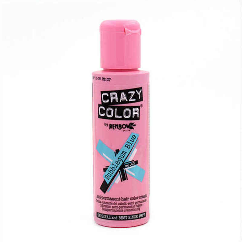 Poolpüsiv värv Crazy Color Nº 63 Bubblegum Blue (100 ml) hind ja info | Juuksevärvid | kaup24.ee