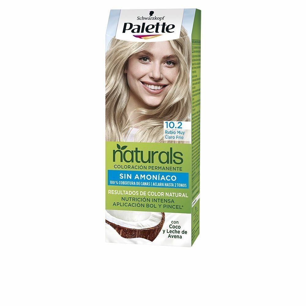 Püsivärv Schwarzkopf Palette Natural Nº 10.2 цена и информация | Juuksevärvid | kaup24.ee