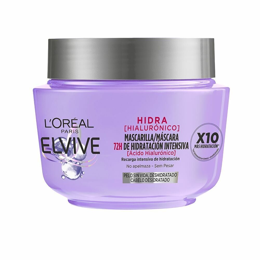 Juuksemask L'Oreal Make Up Elvive Hidra Hüaluroonhape (300 ml) hind ja info | Maskid, õlid, seerumid | kaup24.ee