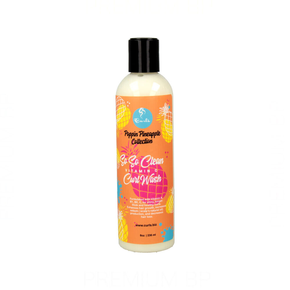 Palsam Curls Poppin Pineapple Collection So So Clean Curl Wash (236 ml) цена и информация | Juuksepalsamid | kaup24.ee