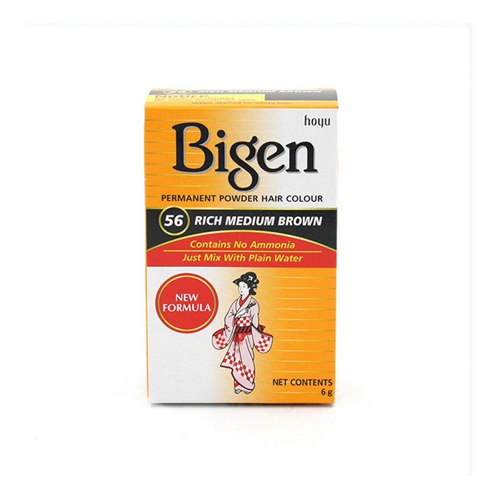 Püsivärv Bigen Nº56 Rich Medium Brown (6 gr) цена и информация | Juuksevärvid | kaup24.ee