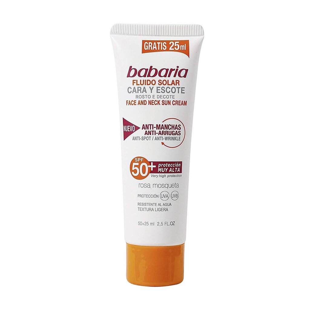 Päivituskreem näole Solar Adn Sensitive Babaria Spf 50 (75 ml) цена и информация | Päikesekreemid | kaup24.ee