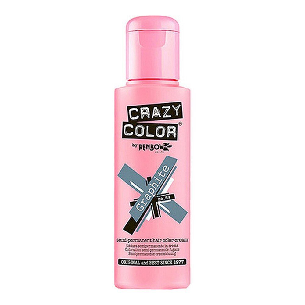 Poolpüsiv Toon Graphite Crazy Color Nº 69 (100 ml) цена и информация | Juuksevärvid | kaup24.ee