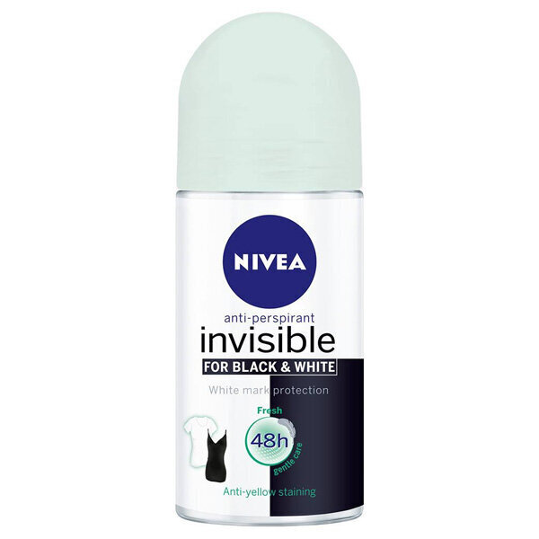 Rull-deodorant Black & White Invisible Fresh Nivea (50 ml) hind ja info | Deodorandid | kaup24.ee