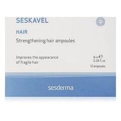 Капсулы против выпадения волос Seskavel Growth Sesderma (12 x 8 ml) цена и информация | Маски, масла, сыворотки | kaup24.ee