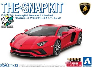 Aoshima - The Snap Kit Lamborghini Aventador S Pearl red, 1/32, 06347 hind ja info | Klotsid ja konstruktorid | kaup24.ee