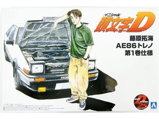 Aoshima - Initial D Takumi Fujiwara Toyota Sprinter Trueno AE86 Comic Version, 1/24, 05960 hind ja info | Klotsid ja konstruktorid | kaup24.ee