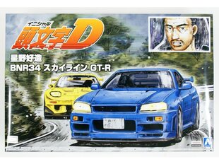 Aoshima - Initial D Kozo Hoshino BNR34 Nissan Skyline GT-R, 1/24, 05733 hind ja info | Klotsid ja konstruktorid | kaup24.ee