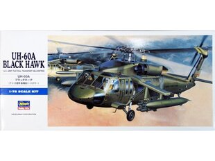 Сборная модель Hasegawa - UH-60A Black Hawk U.S. Army Tactical Transport Helicopter, 1/72, 00433 цена и информация | Конструкторы и кубики | kaup24.ee