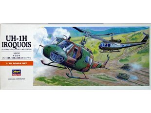 Сборная модель Hasegawa - Bell UH-1H Iroquois (U.S. Army/J.G.S.D.F. Utility Helicopter), 1/72, 00141 цена и информация | Конструкторы и кубики | kaup24.ee