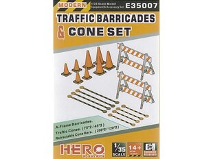 Hero Hobby Kits - Traffic Barricades & Cone Set, 1/35, E35007 цена и информация | Конструкторы и кубики | kaup24.ee