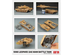 Rye Field Model - Leopard 2A6 with Full Interior, 1/35, RFM-5066 hind ja info | Klotsid ja konstruktorid | kaup24.ee