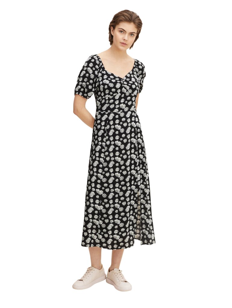 Tom Tailor naiste kleit 1031324*29563, must/valge hind ja info | Kleidid | kaup24.ee