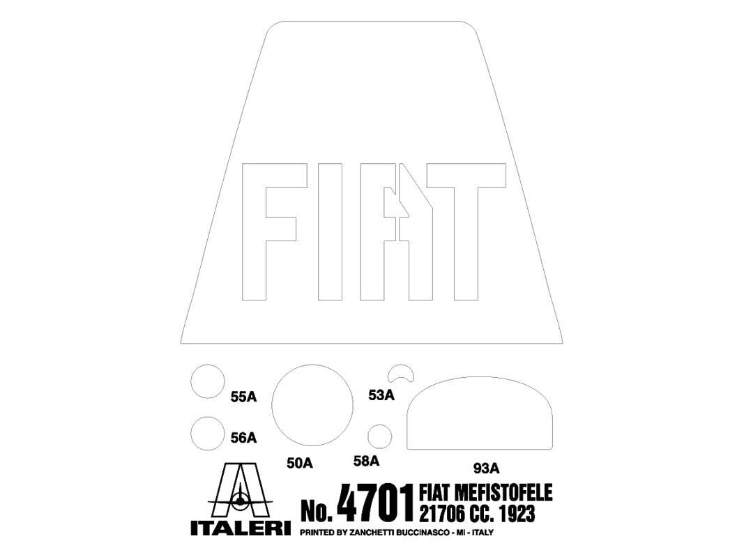 Italeri - Fiat Mefistofele 21706 cc. 1923, 1/12, 4701 hind ja info | Klotsid ja konstruktorid | kaup24.ee