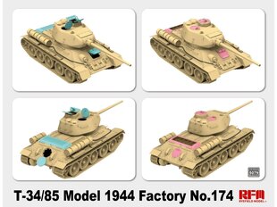 Rye Field Model - T-34/85 Model 1944 Factory No.174, 1/35, RFM-5079 hind ja info | Klotsid ja konstruktorid | kaup24.ee