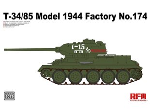 Rye Field Model - T-34/85 Model 1944 Factory No.174, 1/35, RFM-5079 цена и информация | Конструкторы и кубики | kaup24.ee