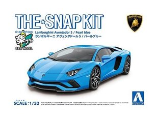 Aoshima - The Snap Kit Lamborghini Aventador S / Pearl Blue, 1/32, 06349 цена и информация | Конструкторы и кубики | kaup24.ee