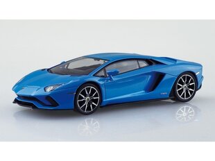 Сборная пластиковая модель Aoshima - The Snap Kit Lamborghini Aventador S / Pearl Blue, 1/32, 06349 цена и информация | Конструкторы и кубики | kaup24.ee