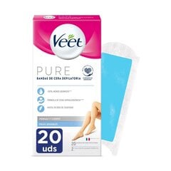 Депиляционные полоски для тела Veet Чувствительная кожа 20 штук цена и информация | Средства для депиляции | kaup24.ee