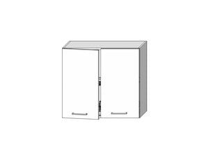 Подвесной кухонный шкаф с сушилкой VITA W80SU ALU, белый цвет цена и информация | Кухонные шкафчики | kaup24.ee