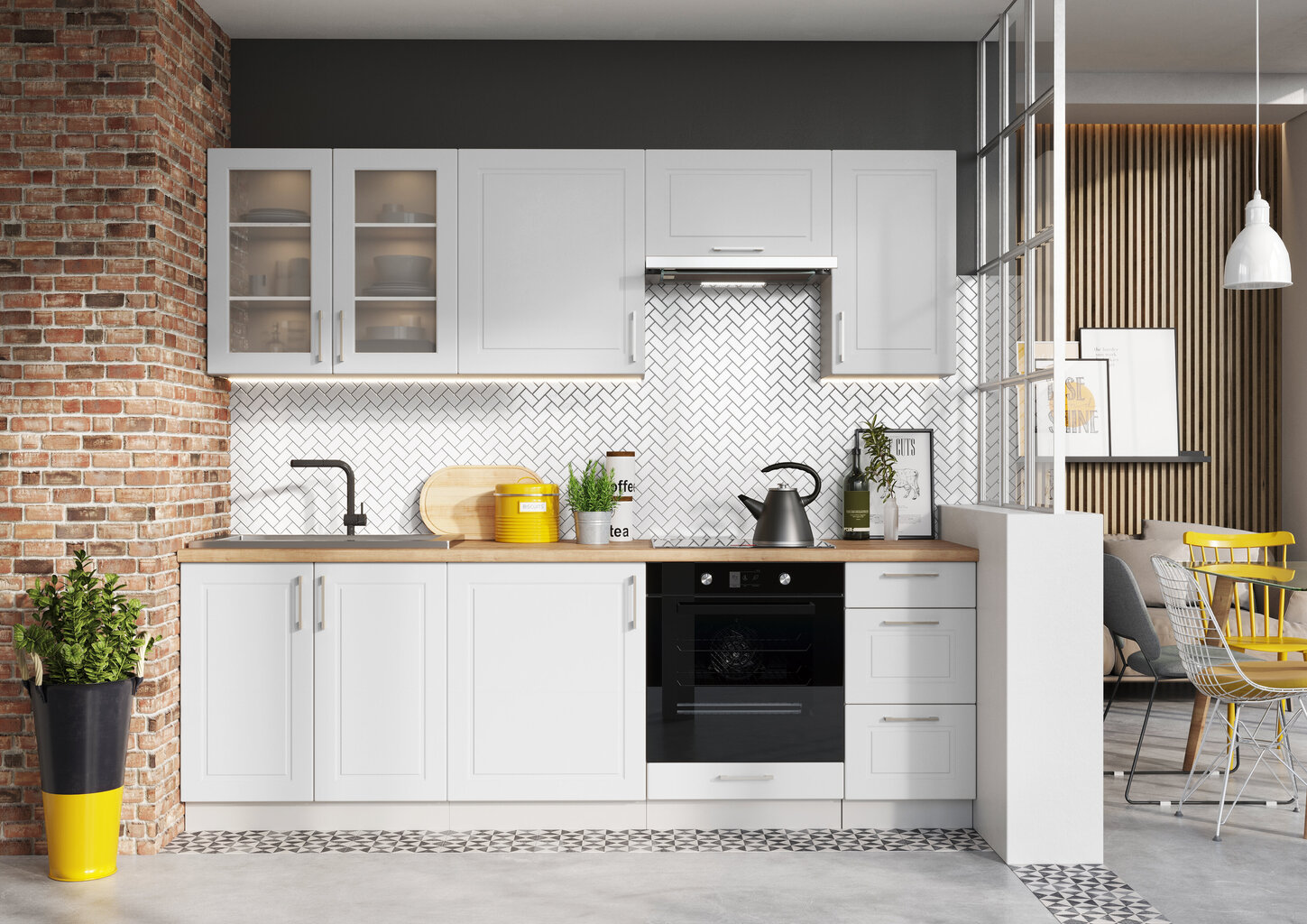 Köögi seinakapp koos kuivatusrestiga NATALIA W80SU ALU, hall hind ja info | Köögikapid | kaup24.ee