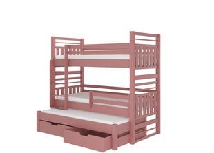 Lastevoodi Hippo 208x97x175cm, roosa цена и информация | Детские кровати | kaup24.ee