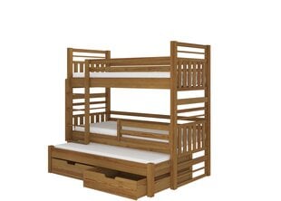 Детская кровать Hippo 208x97x175 см, коричневая цена и информация | Детские кровати | kaup24.ee