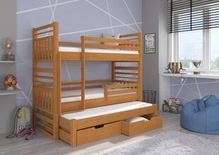 Детская кровать Hippo 190x87x175 см, коричневая цена и информация | Детские кровати | kaup24.ee