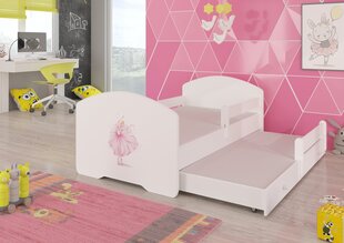 Lastevoodi Pepe II Barrier Ballerina 160x80cm + Madrats цена и информация | Детские кровати | kaup24.ee