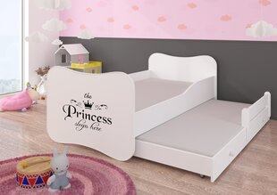 Lastevoodi Gonzalo II Princess Black 160x80cm + Madrats цена и информация | Детские кровати | kaup24.ee